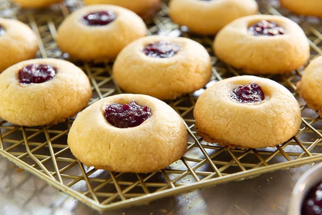 Jam Thumbprint Cookies (Only 5 Ingredients) - Fifteen Spatulas