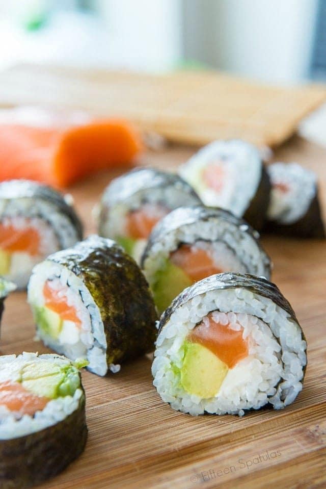 How to Make Homemade Sushi Rolls - Fifteen Spatulas