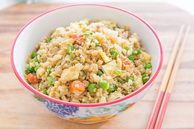 Cauliflower Chicken Fried Rice - Quick & Healthy Dinner Recipe