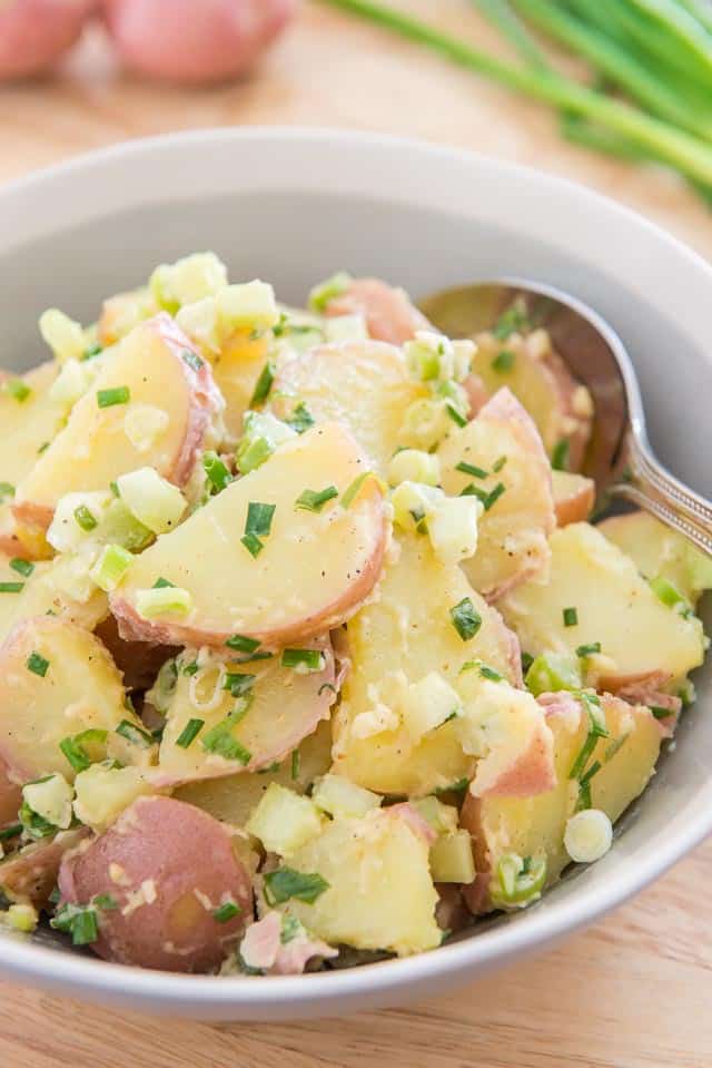 Red Potato Salad - How to Make Potato Salad - Fifteen Spatulas