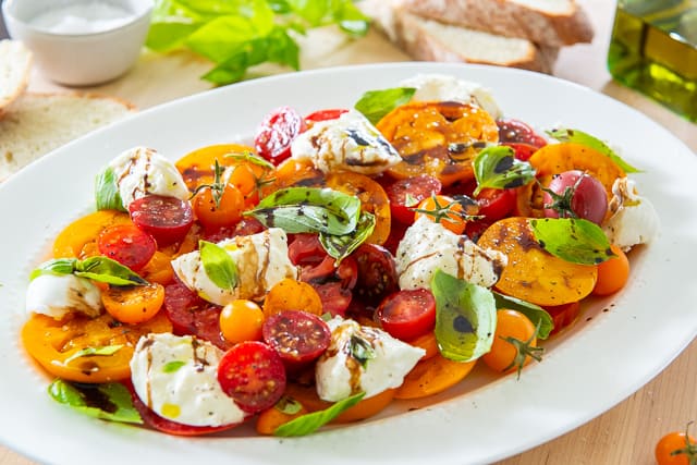 Burrata Salad with Grated Tomato And Anchovies